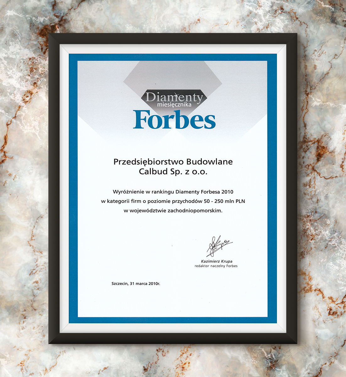 Diamenty Forbesa 2010 - wyróżnienie  