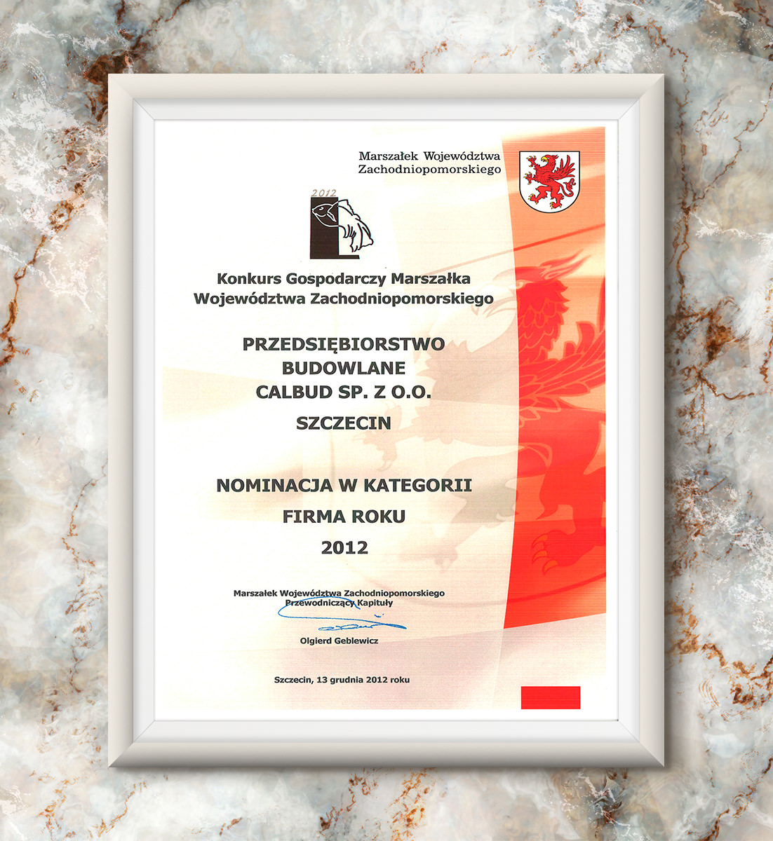 Złota Rybka 2012 - nominacja w kategorii 